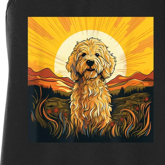 Goldendoodle Dood Funny Doodle Dog Golden Doodle Women's Racerback Tank