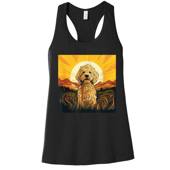 Goldendoodle Dood Funny Doodle Dog Golden Doodle Women's Racerback Tank