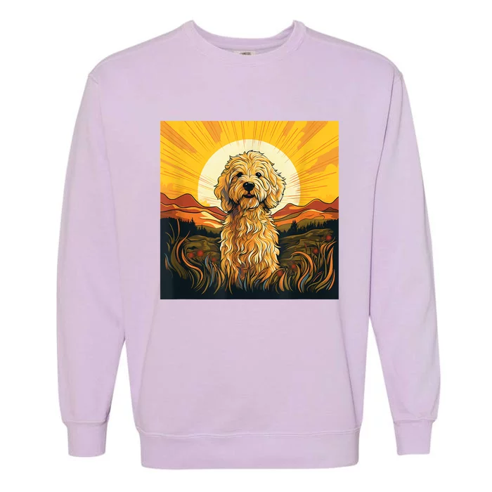 Goldendoodle Dood Funny Doodle Dog Golden Doodle Garment-Dyed Sweatshirt