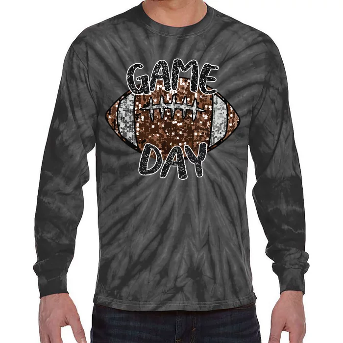 Game Day Football For Women Tie-Dye Long Sleeve Shirt