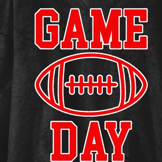 Game Day Football Throwback Design Print Classic Hooded Wearable Blanket