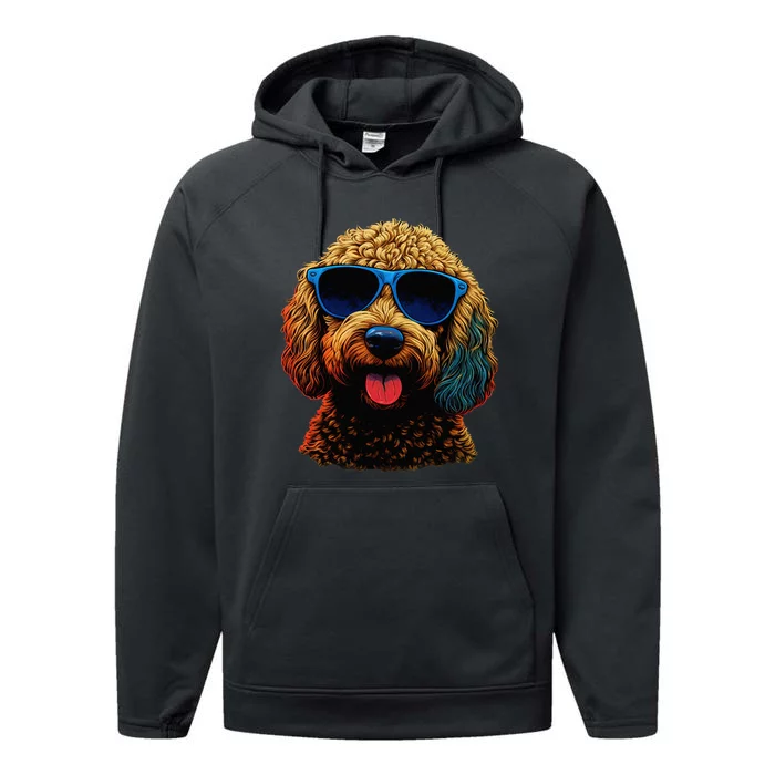 Goldendoodle Dood Funny Doodle Dog Golden Doodle Performance Fleece Hoodie