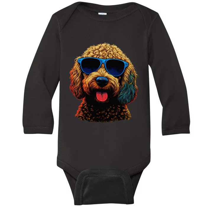 Goldendoodle Dood Funny Doodle Dog Golden Doodle Baby Long Sleeve Bodysuit