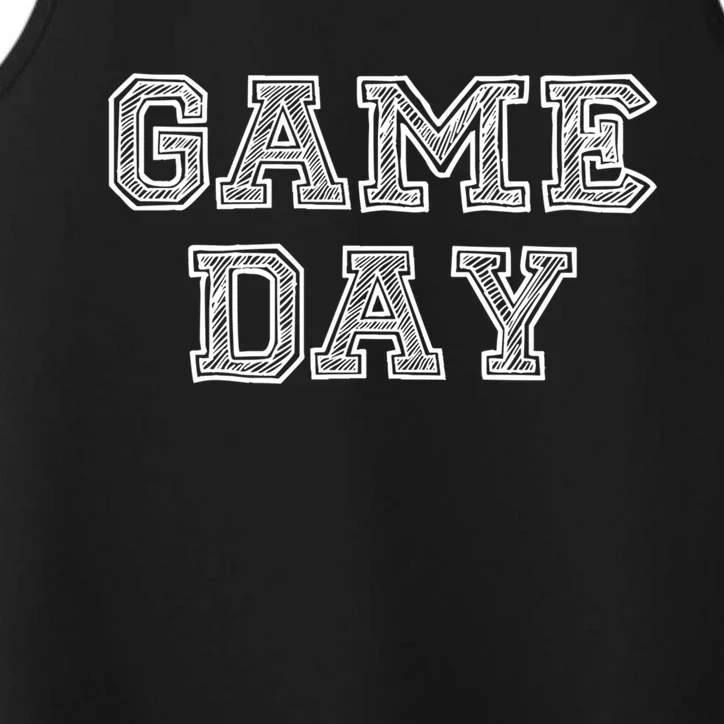 Game Day For Sport Football Basketball Baseball Fans Gift Performance Tank