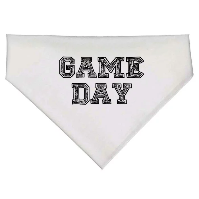 Game Day For Sport Football Basketball Baseball Fans Gift USA-Made Doggie Bandana