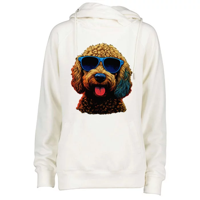 Goldendoodle Dood Funny Doodle Dog Golden Doodle Womens Funnel Neck Pullover Hood