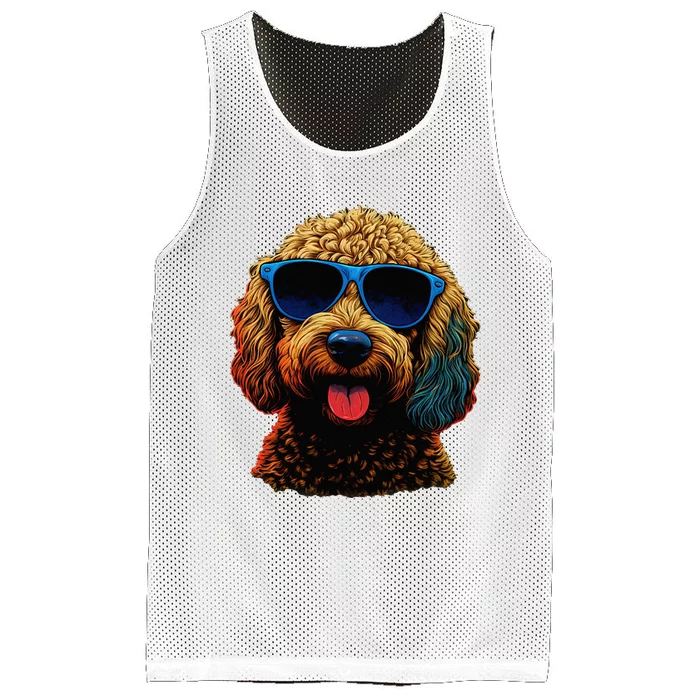 Goldendoodle Dood Funny Doodle Dog Golden Doodle Mesh Reversible Basketball Jersey Tank