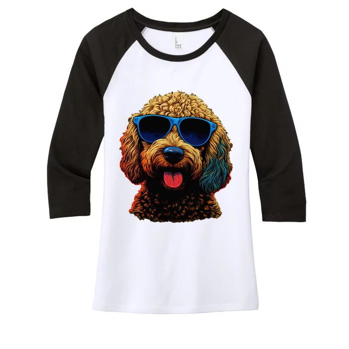 Goldendoodle Dood Funny Doodle Dog Golden Doodle Women's Tri-Blend 3/4-Sleeve Raglan Shirt