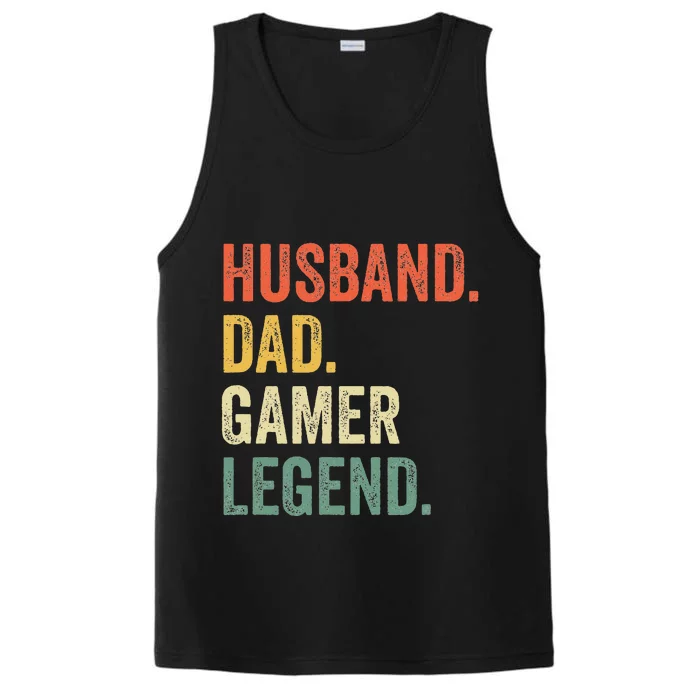 Gamer Dad Funny Husband Dad Video Game Legend FatherS Day Performance Tank