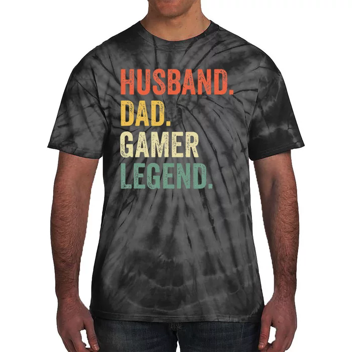 Gamer Dad Funny Husband Dad Video Game Legend FatherS Day Tie-Dye T-Shirt