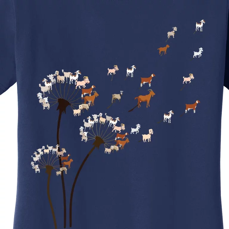 Goat Dandelion Flower Funny Animals Lovers Tee For Men Women Women's T-Shirt