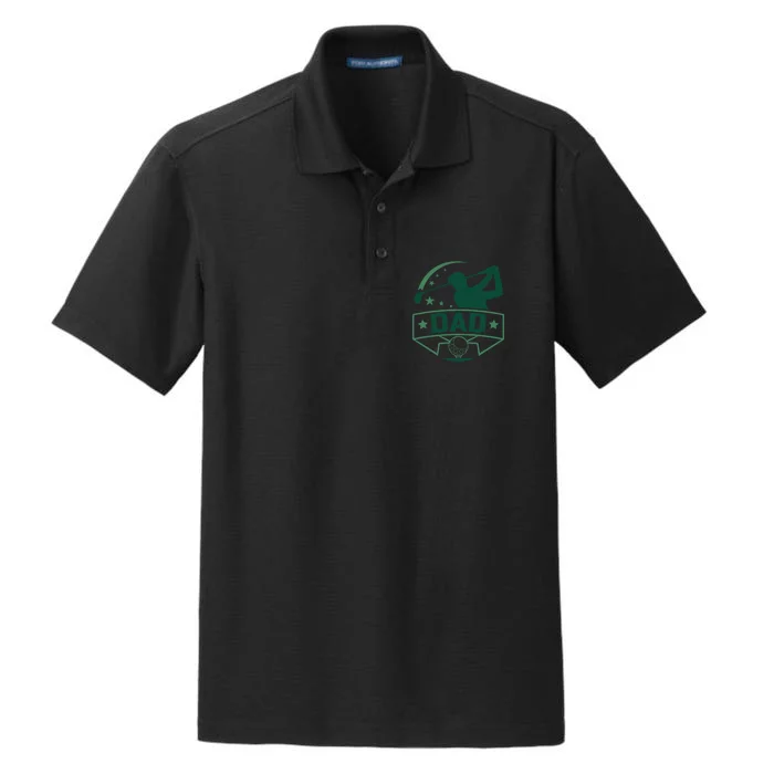 Golf Dad Funny Golf Lover Gift For Dad Father's Day Dry Zone Grid Performance Polo