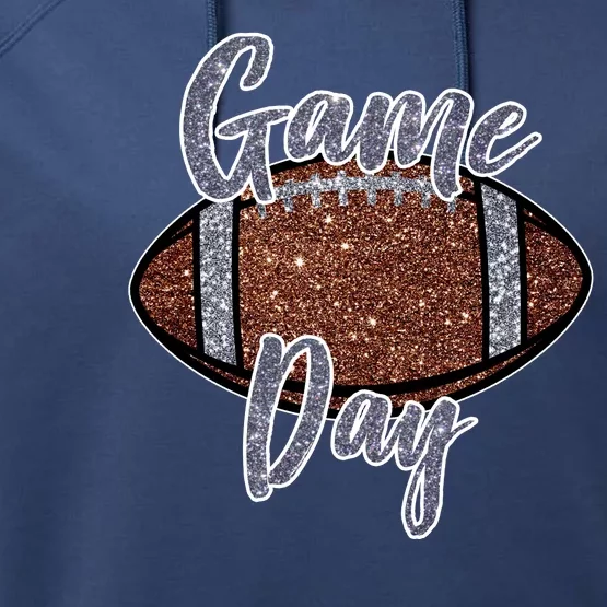 Game Day Festive Cute Football Performance Fleece Hoodie