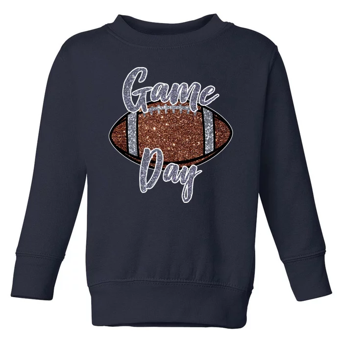 Game Day Festive Cute Football Toddler Sweatshirt