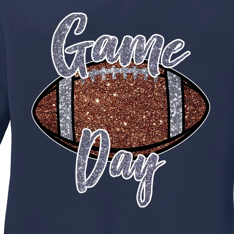 Game Day Festive Cute Football Ladies Long Sleeve Shirt