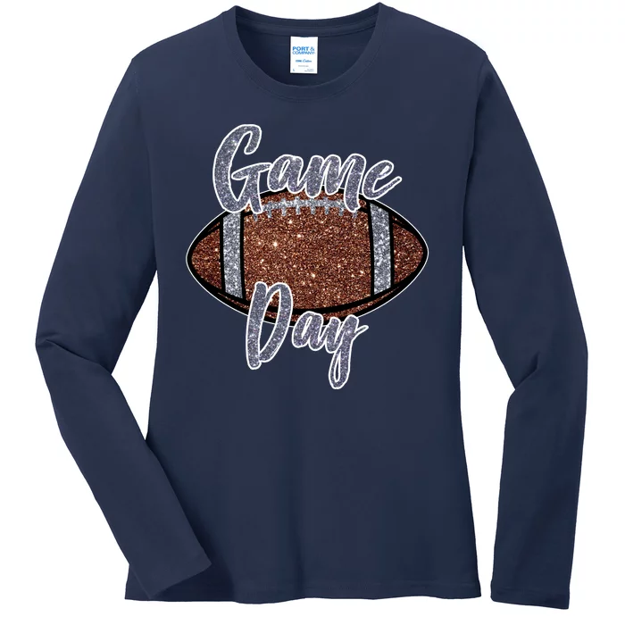 Game Day Festive Cute Football Ladies Long Sleeve Shirt