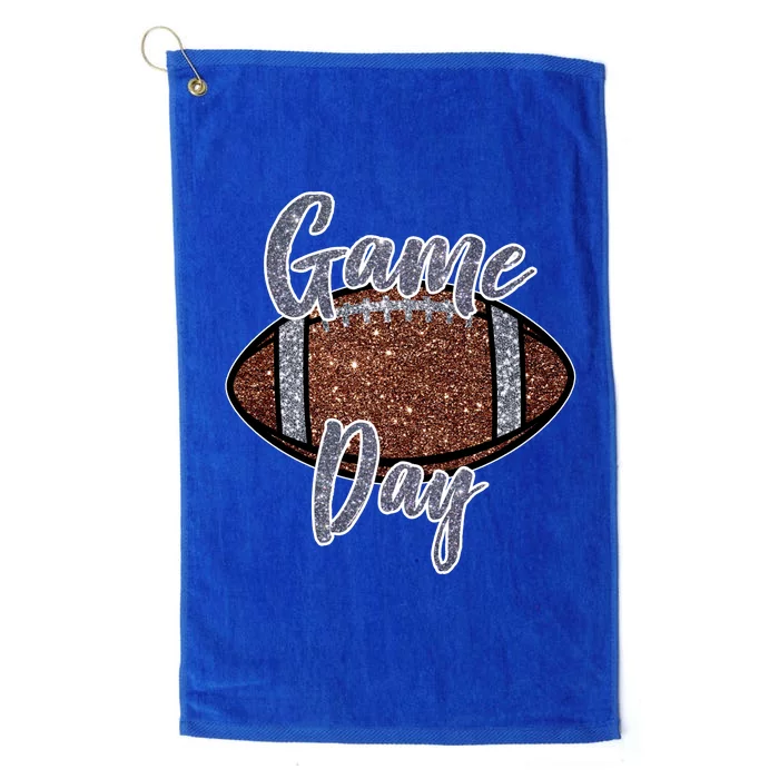 Game Day Festive Cute Football Platinum Collection Golf Towel