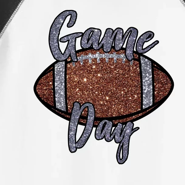 Game Day Festive Cute Football Toddler Fine Jersey T-Shirt