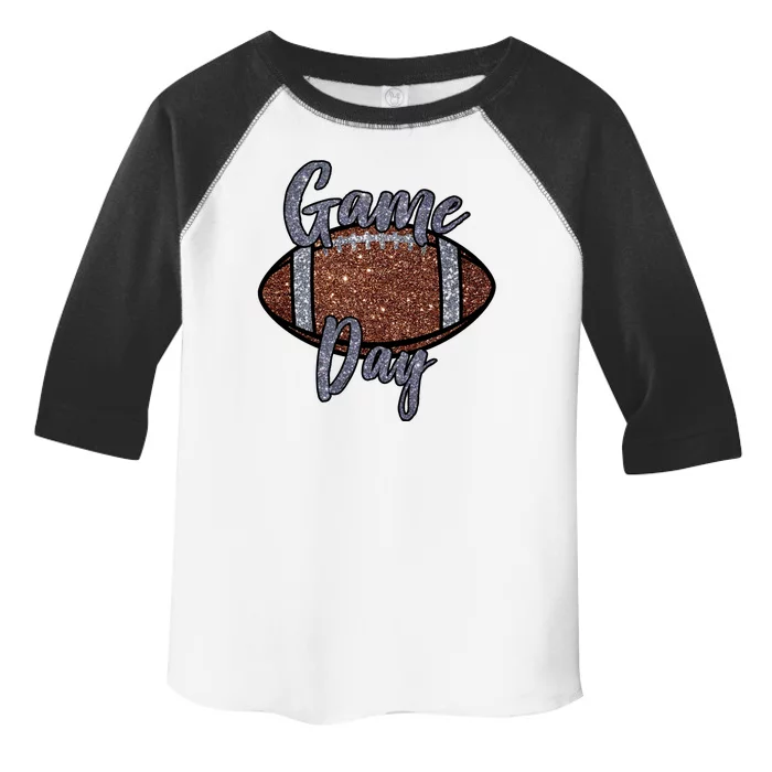 Game Day Festive Cute Football Toddler Fine Jersey T-Shirt