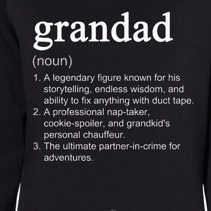 Grandad Definition Funny Cool Womens California Wash Sweatshirt