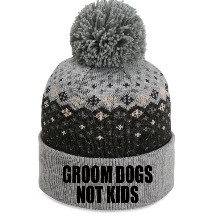 Groom Dogs Funny Dog Groomer The Baniff Cuffed Pom Beanie