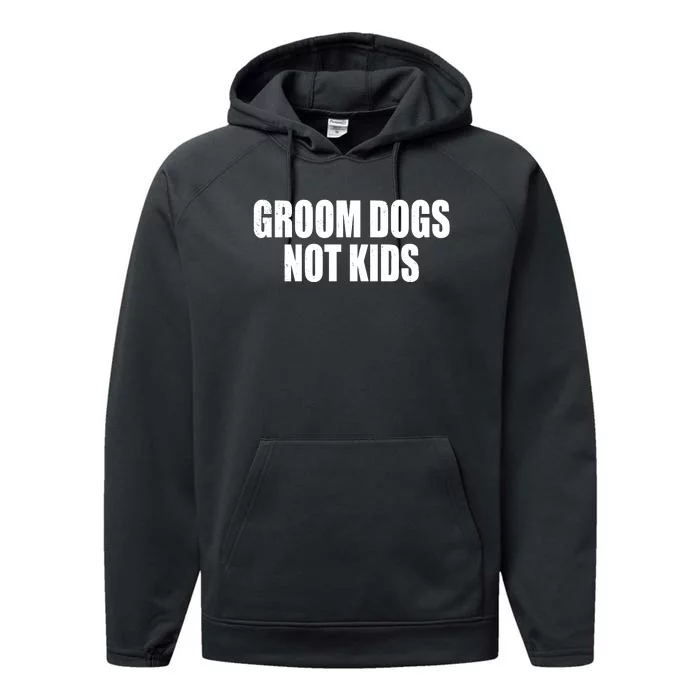 Groom Dogs Funny Dog Groomer Performance Fleece Hoodie