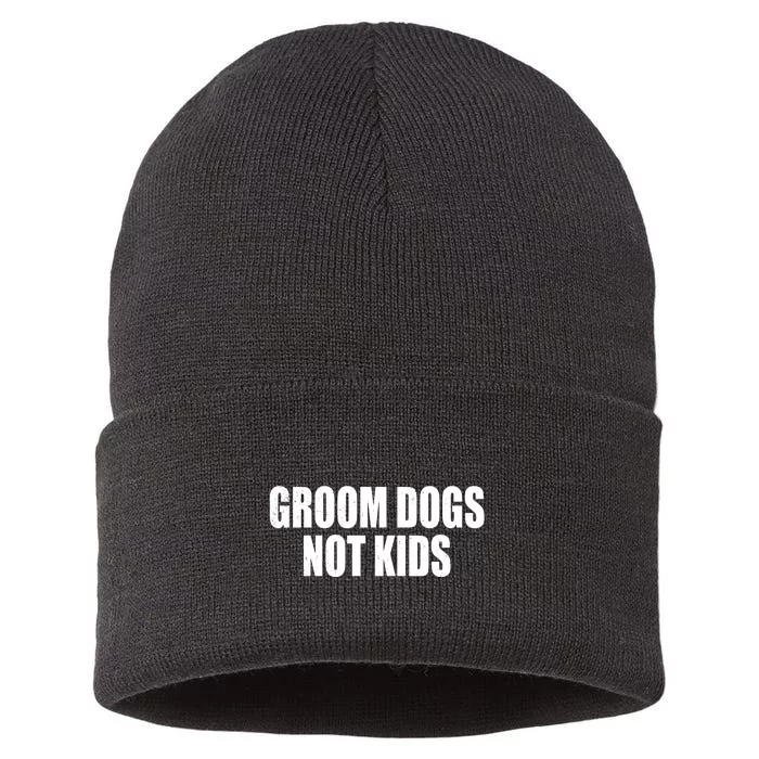 Groom Dogs Funny Dog Groomer Sustainable Knit Beanie