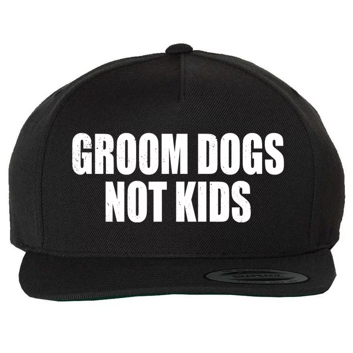 Groom Dogs Funny Dog Groomer Wool Snapback Cap