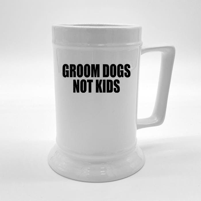 Groom Dogs Funny Dog Groomer Front & Back Beer Stein