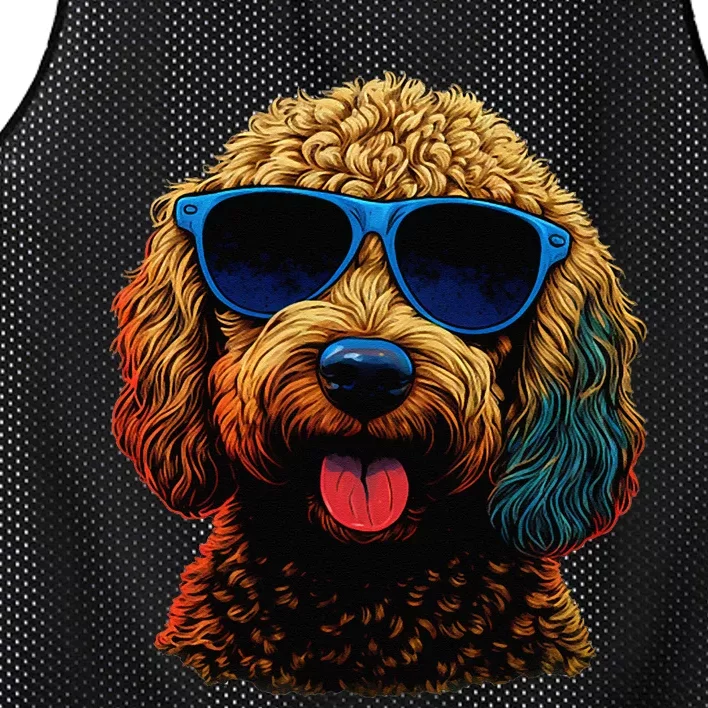 Goldendoodle Dood Funny Doodle Dog Golden Doodle Mesh Reversible Basketball Jersey Tank