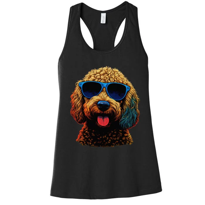 Goldendoodle Dood Funny Doodle Dog Golden Doodle Women's Racerback Tank