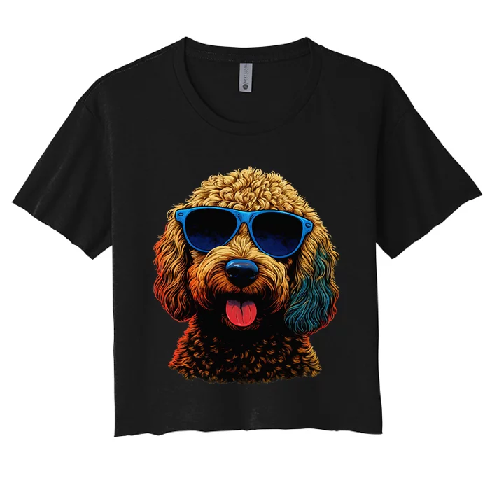 Goldendoodle Dood Funny Doodle Dog Golden Doodle Women's Crop Top Tee