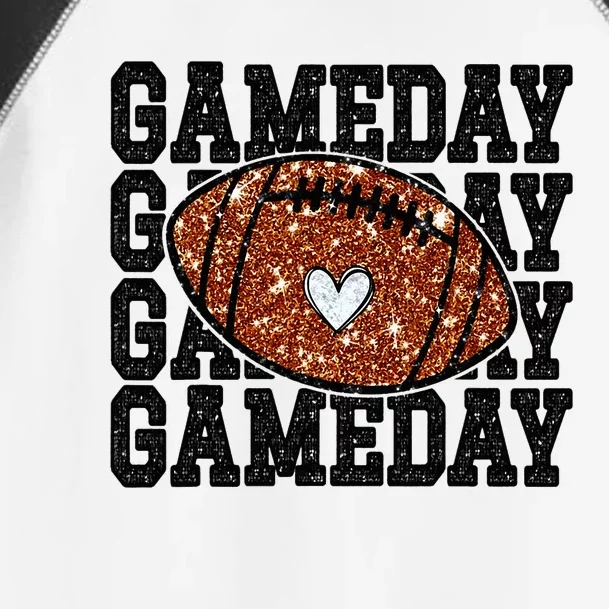 Game Day Football Lover Trendy Toddler Fine Jersey T-Shirt