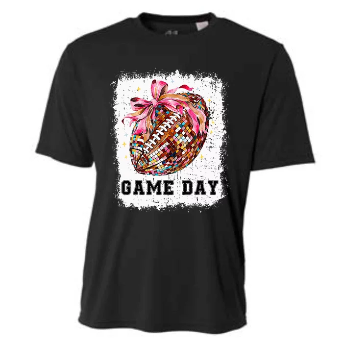 Game Day Football Season Football Bow Cooling Performance Crew T-Shirt