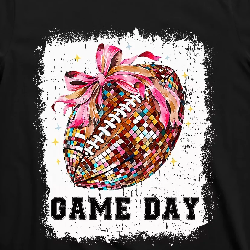 Game Day Football Season Football Bow T-Shirt