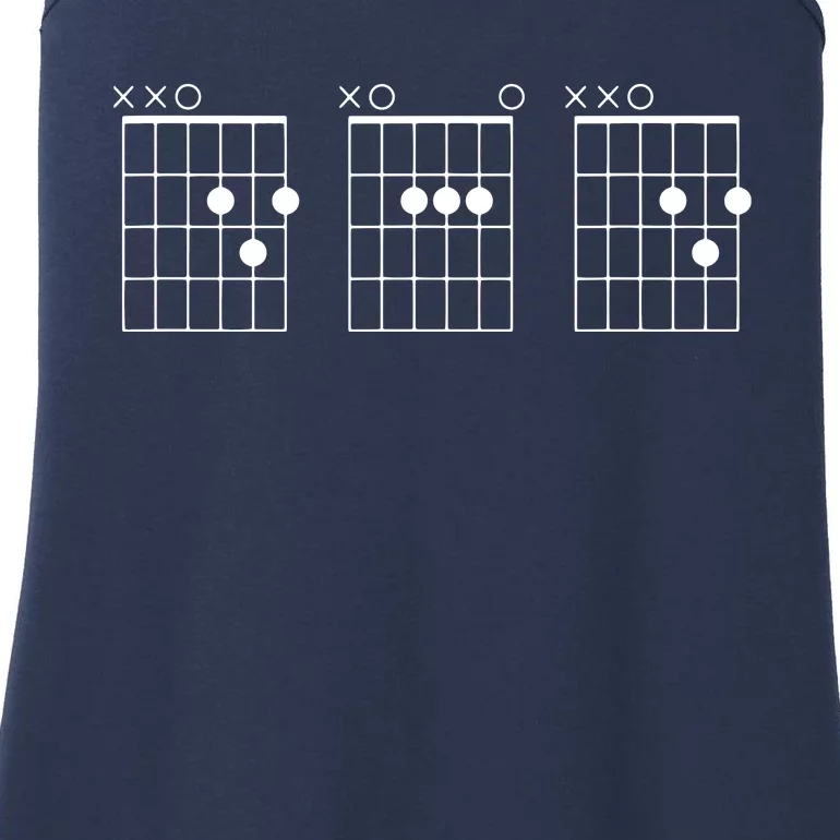 Guitarist Dad Fathers Day Shirts DAD Guitar Chords Ladies Essential Tank