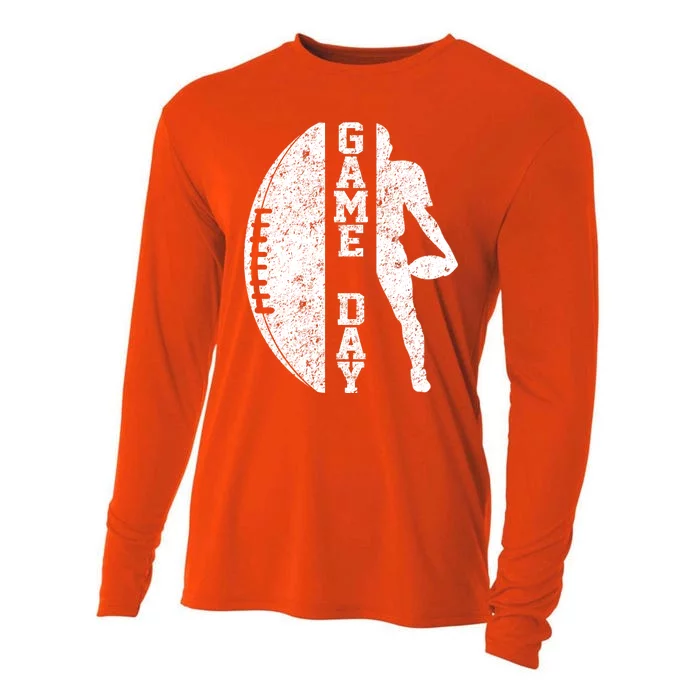 Game Day Football Vintage Sport Cooling Performance Long Sleeve Crew