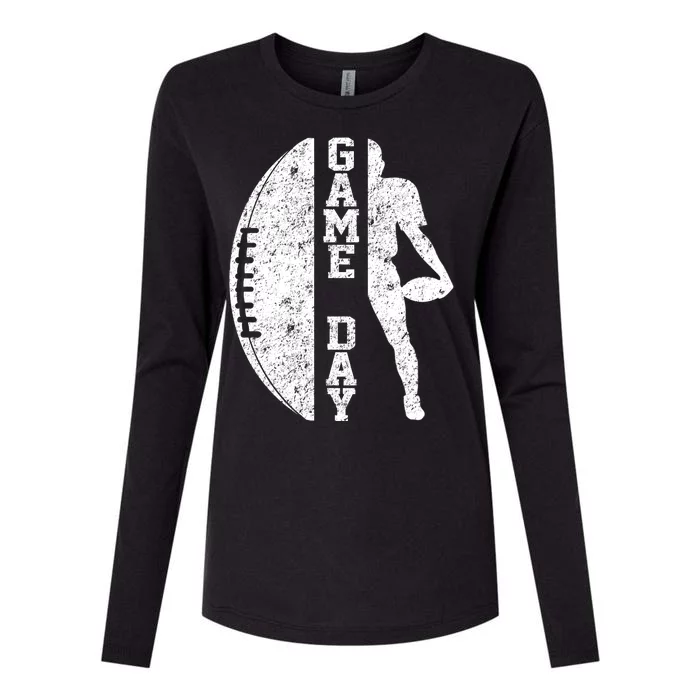 Game Day Football Vintage Sport Womens Cotton Relaxed Long Sleeve T-Shirt