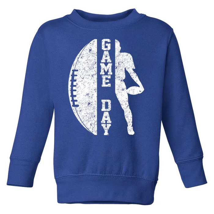 Game Day Football Vintage Sport Toddler Sweatshirt