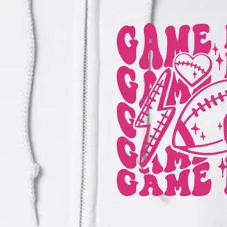 Game Day Football Funny Football Png Touchdown Season Football Fan Full Zip Hoodie