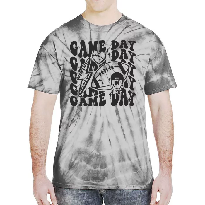 Game Day Football Funny Football Png Touchdown Season Football Fan Tie-Dye T-Shirt