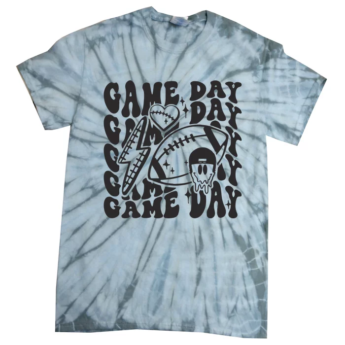 Game Day Football Funny Football Png Touchdown Season Football Fan Tie-Dye T-Shirt