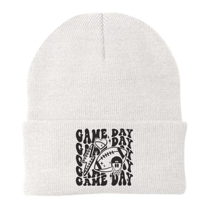 Game Day Football Funny Football Png Touchdown Season Football Fan Knit Cap Winter Beanie