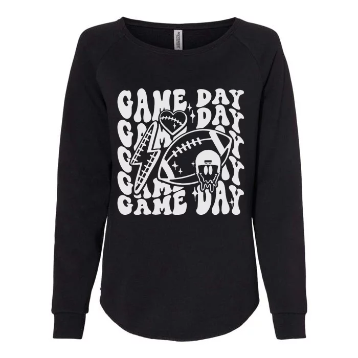 Game Day Football Funny Football Png Touchdown Season Football Fan Womens California Wash Sweatshirt