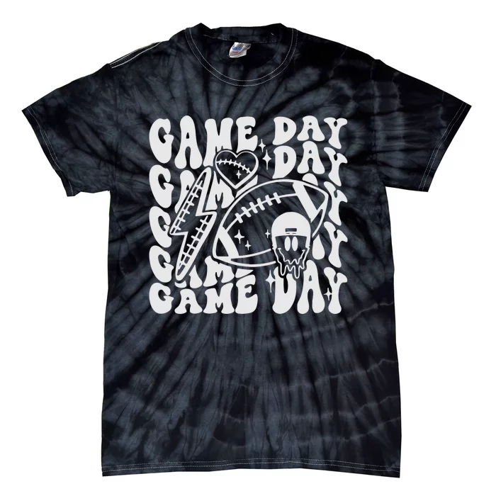 Game Day Football Funny Football Png Touchdown Season Football Fan Tie-Dye T-Shirt