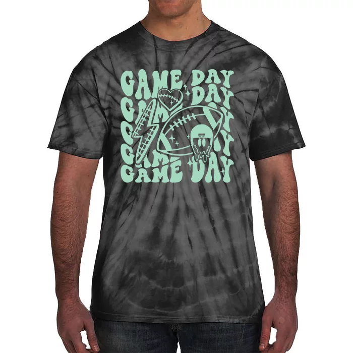 Game Day Football Funny Football Png Touchdown Season Football Fan Tie-Dye T-Shirt