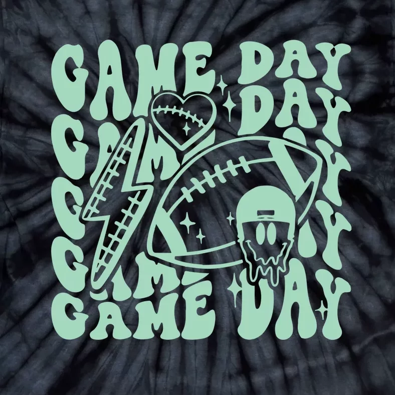 Game Day Football Funny Football Png Touchdown Season Football Fan Tie-Dye T-Shirt