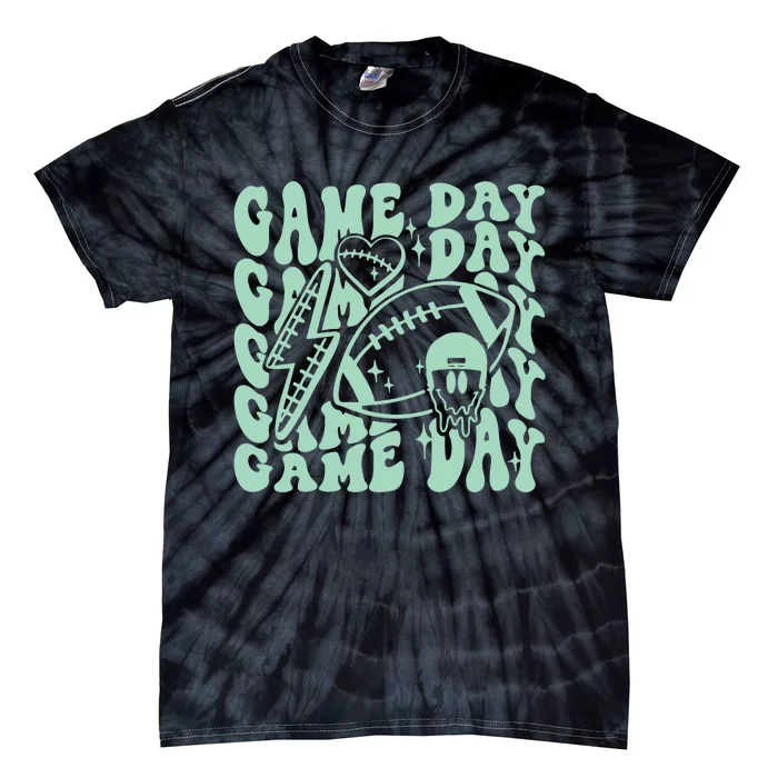 Game Day Football Funny Football Png Touchdown Season Football Fan Tie-Dye T-Shirt