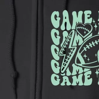 Game Day Football Funny Football Png Touchdown Season Football Fan Full Zip Hoodie