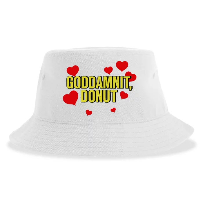 Goddamnit Donut Funny Donut Lover Sustainable Bucket Hat